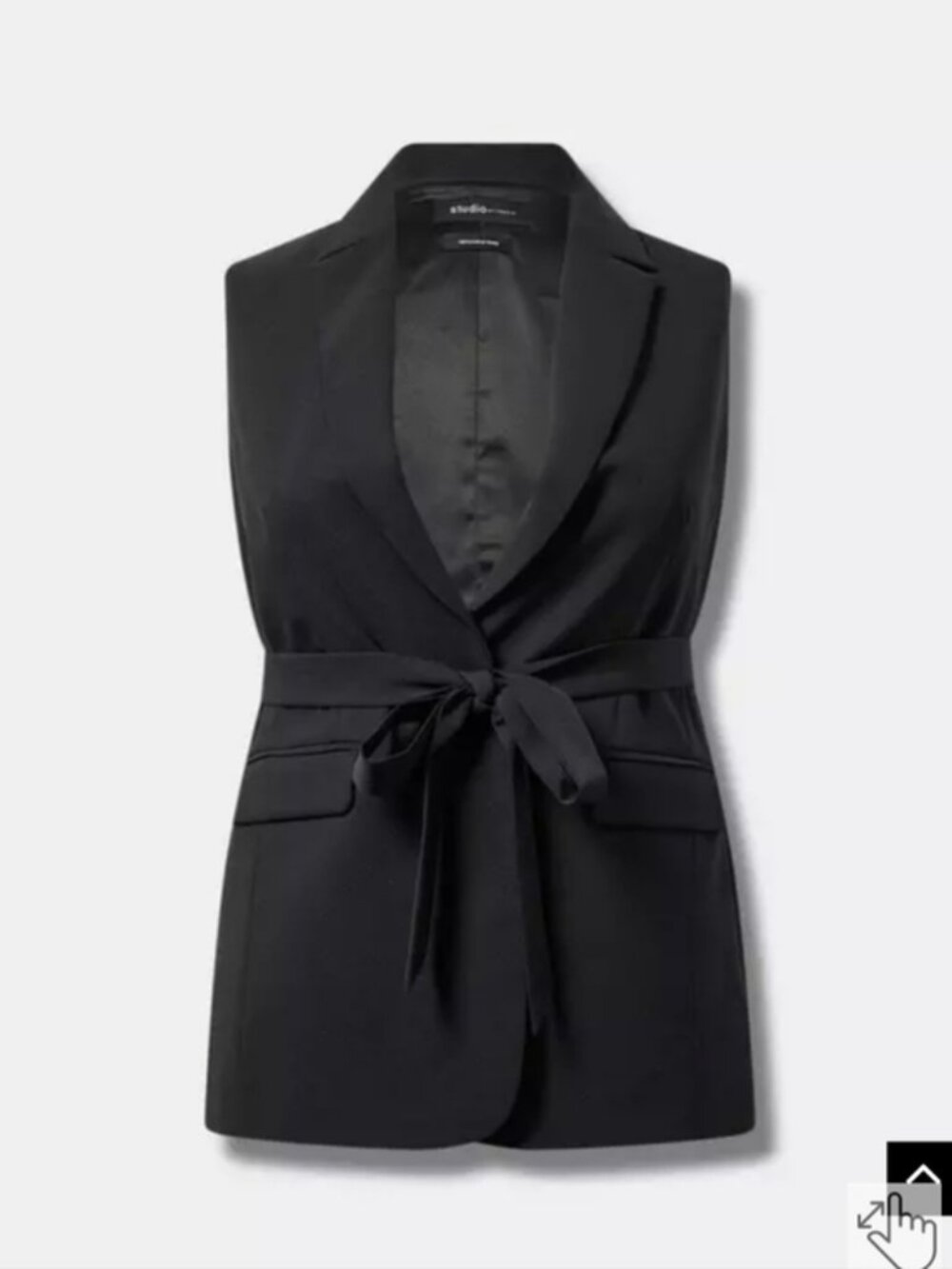 Black Torrid Sleeveless Blazer, Size 2
